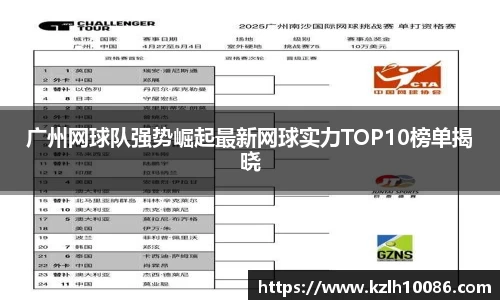 广州网球队强势崛起最新网球实力TOP10榜单揭晓