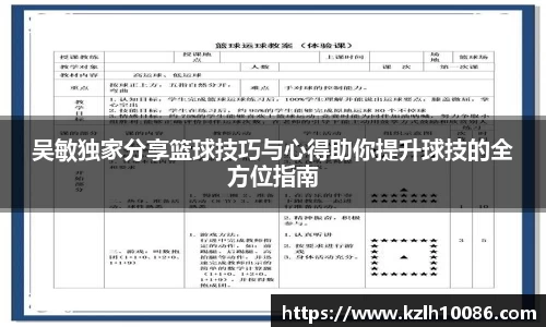 吴敏独家分享篮球技巧与心得助你提升球技的全方位指南